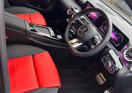 PK Valeting interior red Mercedes